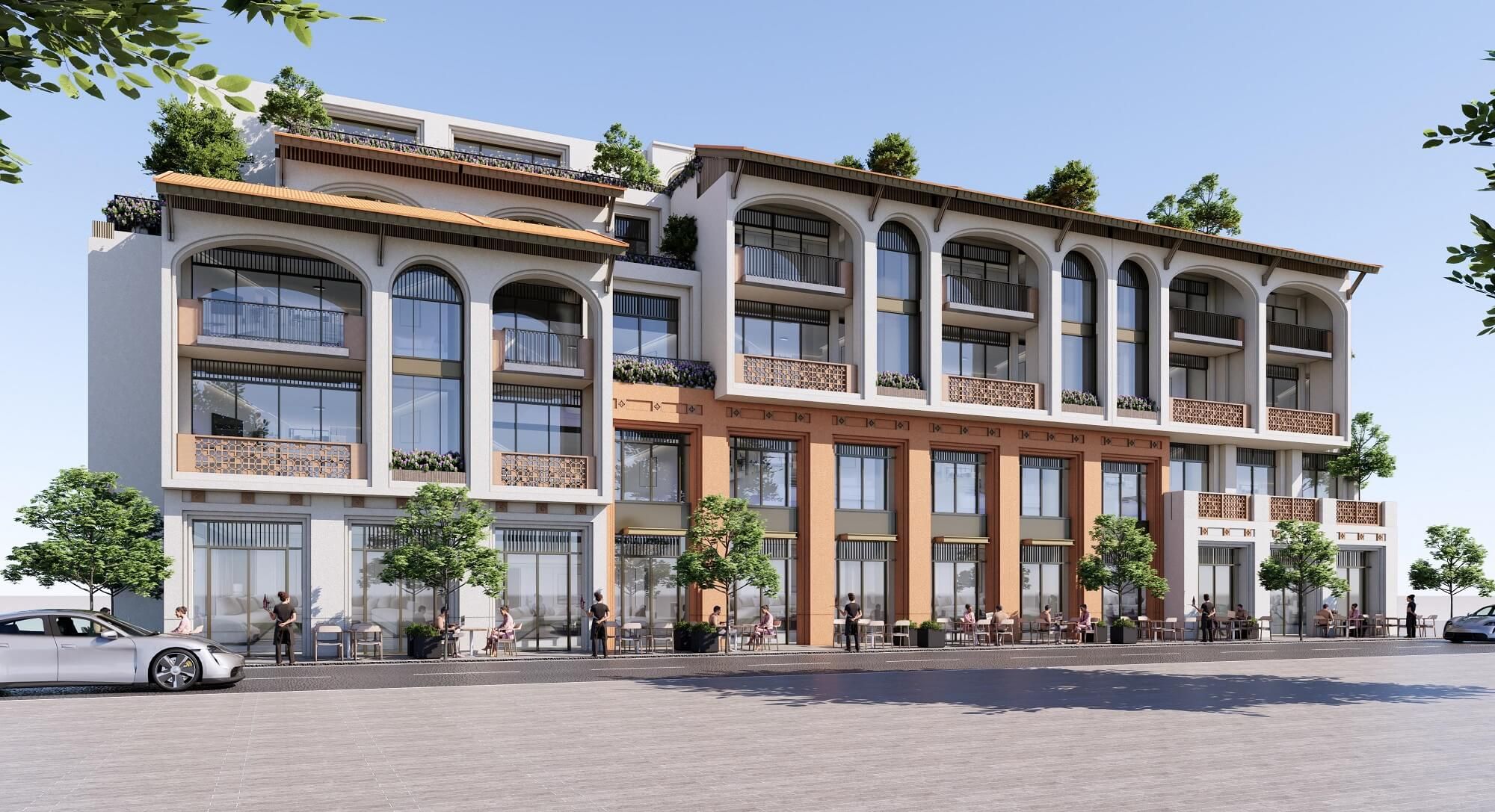 Bán liền kề xẻ khe chính Tây - Vịnh Lam Ngọc vừa ở, vừa kinh doanh DT 96m2/4 tầng Vin Global Gate